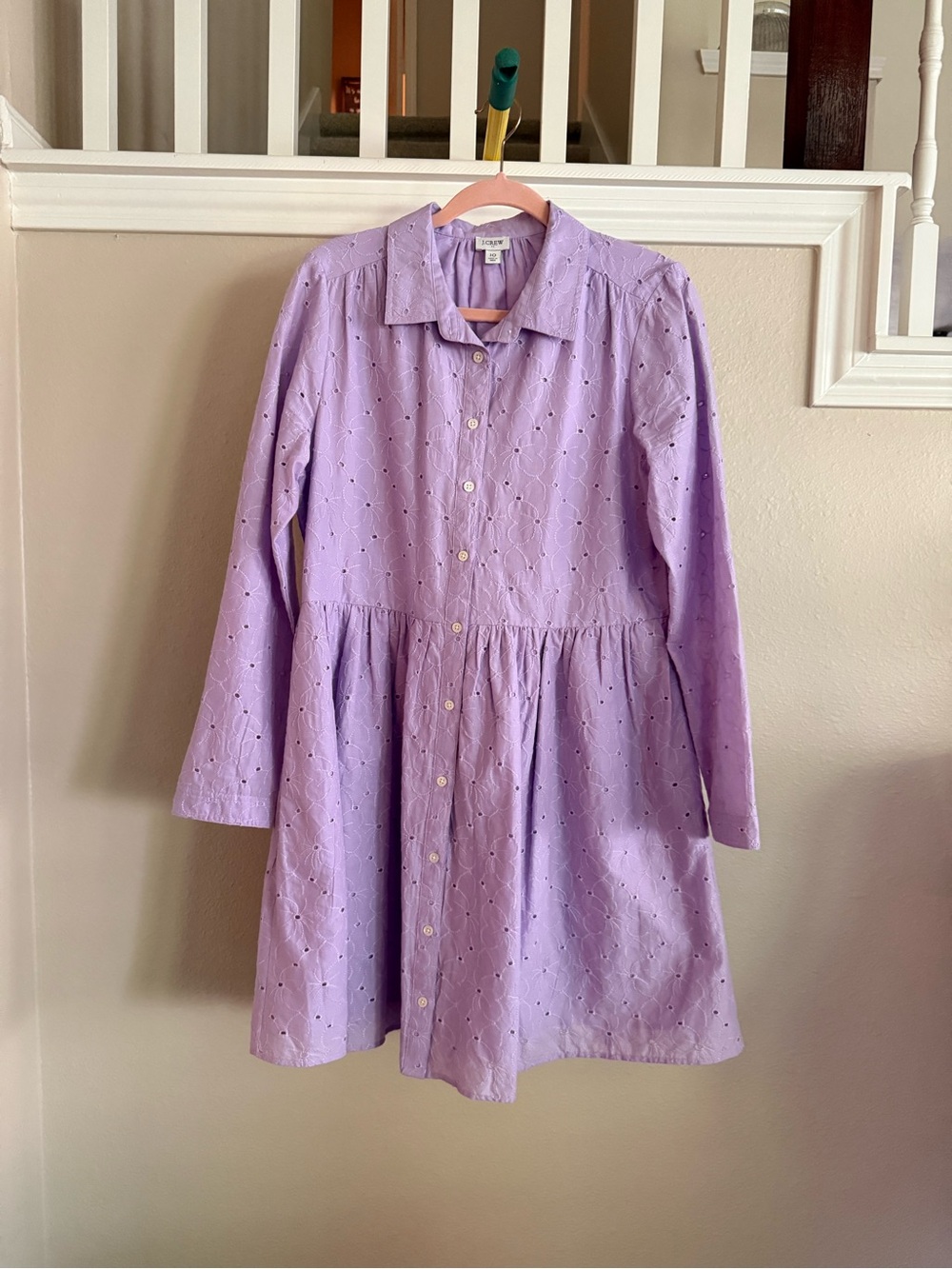 Women’s J. Crew Lavender Eyelet Shirt Dress